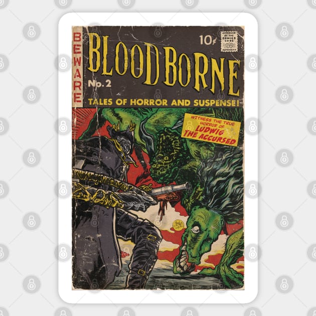 Bloodborne - comic cover fan art Sticker by MarkScicluna